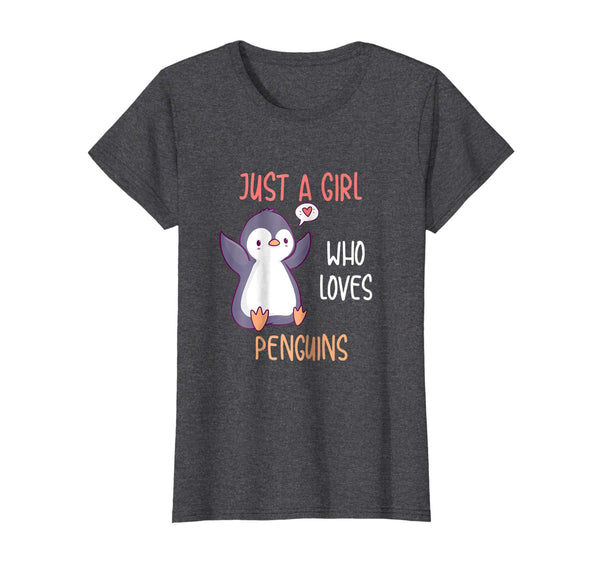 Just A Girl Who Loves Penguins Shirt, Funny Penguins TShirt