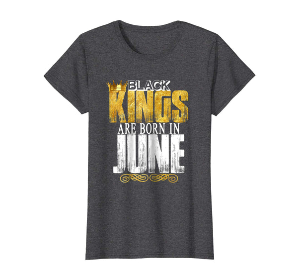 Black Kings Are Born In June Novelty Shirt Men's Birthday