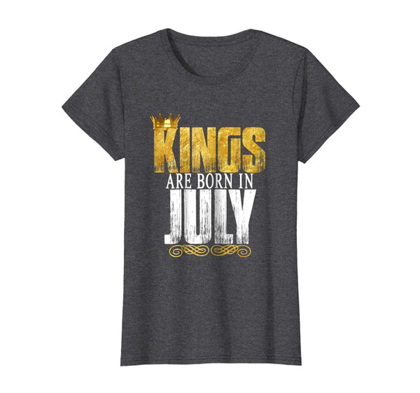 Kings Are Born In July Novelty Shirt Men's Birthday Gift