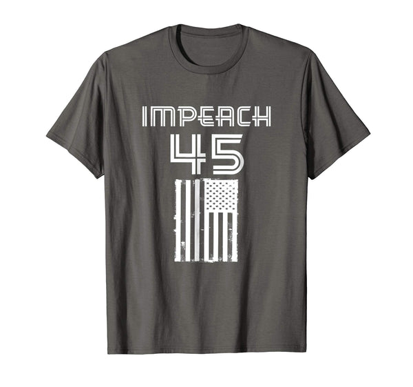 Impeach 45 T Shirt Political Impeach Trump US Flag Tee