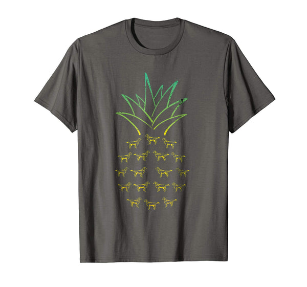 Pineapple Flat-Coated Retriever Funny T-Shirt