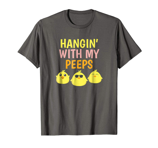 Hanging Chilling With My Peeps Easter Chicks Boy Girl Shirt