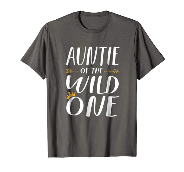 Funny Shirt Cute Auntie Of The Wild One Thing 1st Birthday