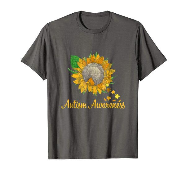 Autism Awareness Sunflower Gift For Autism Supports T-shirt
