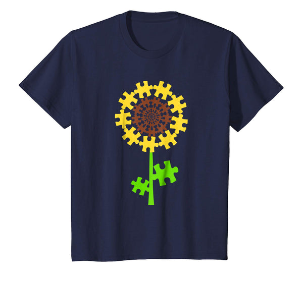 Sunflower Autism Awareness Pieces Puzzle T-Shirt Men Women