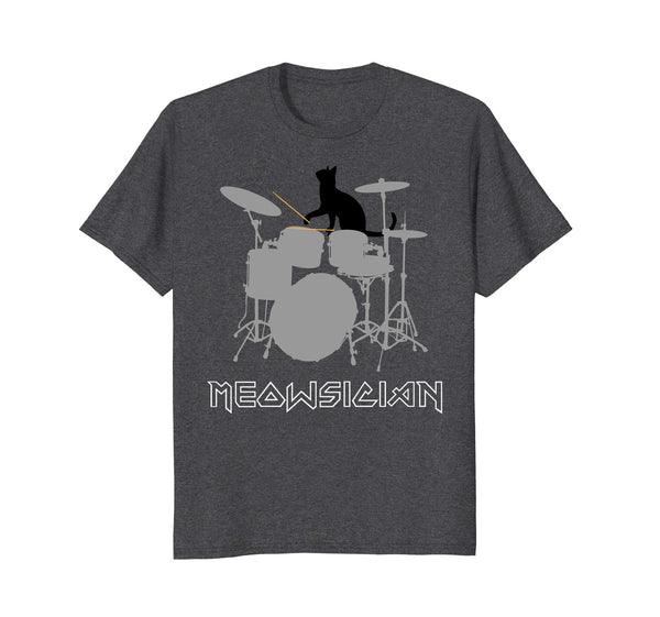 Meowsician Shirt Funny Cat Drums Musician Music Lovers Gift