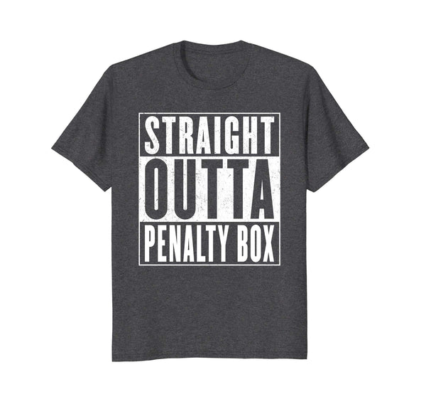 Straight Outta The Penalty Box Shirt Funny Retro Hockey Gift