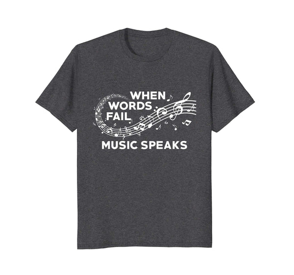 When Words Fail, Music Speak Graphic Novelty Shirt