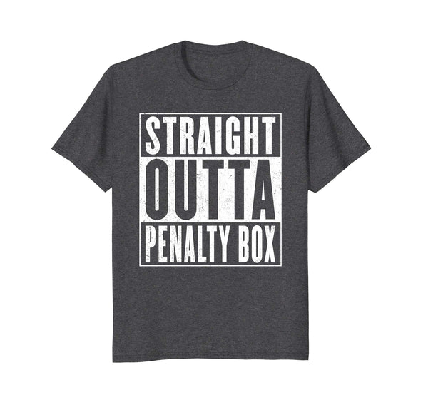 Straight Outta The Penalty Box Shirt Funny Retro Hockey Gift