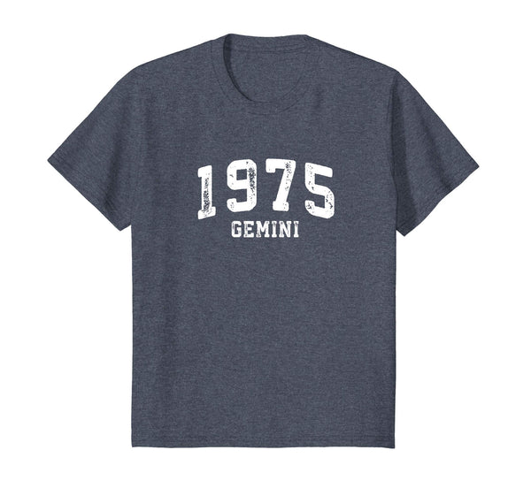 43rd Birthday Gift: Vintage 1975 Gemini Zodiac Pride T Shirt