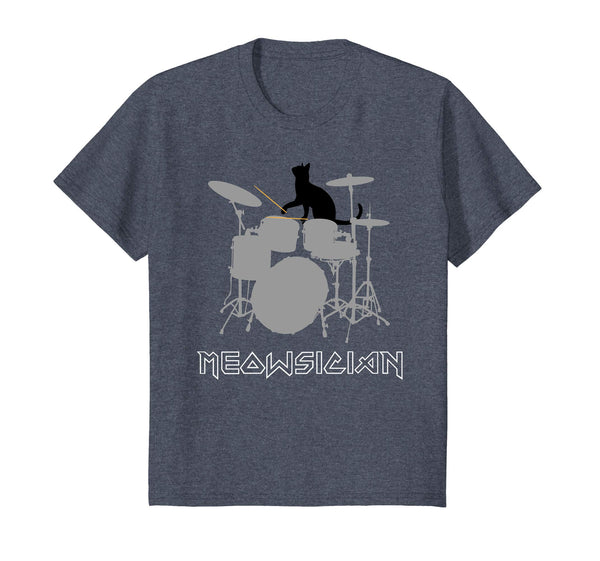Meowsician Shirt Funny Cat Drums Musician Music Lovers Gift