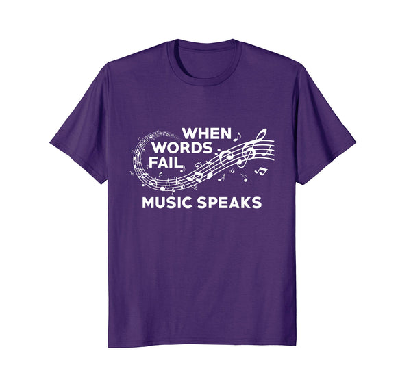 When Words Fail, Music Speak Graphic Novelty Shirt