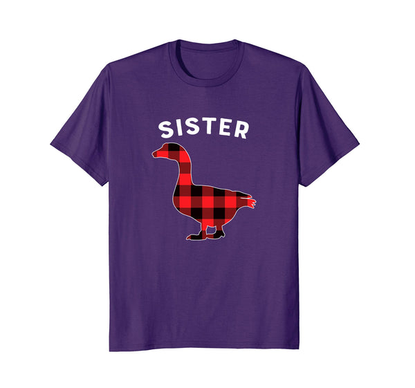 Sister Goose Cute Plaid Animal Novelty T Shirt