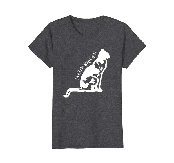 Meowsician Cat silhouette T - Shirt