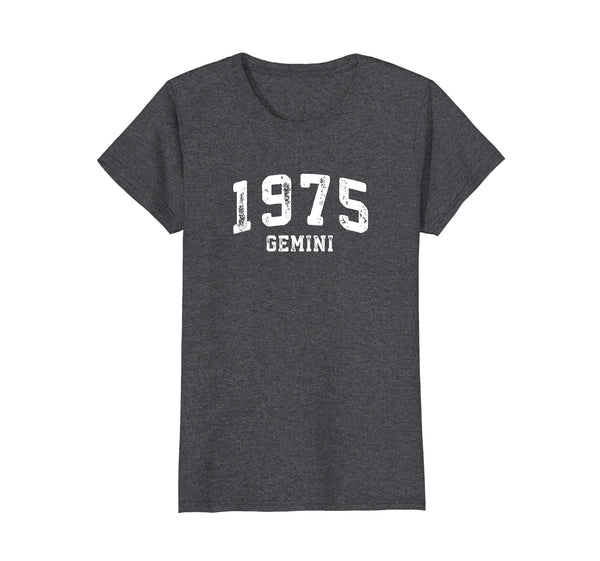 43rd Birthday Gift: Vintage 1975 Gemini Zodiac Pride T Shirt