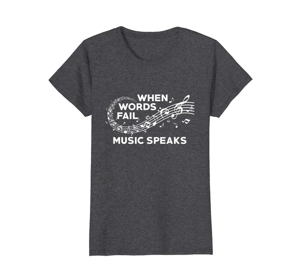 When Words Fail, Music Speak Graphic Novelty Shirt