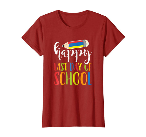 Happy Last Day Of School Shirt Teacher Student Crayon Gift