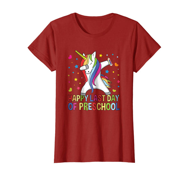 Happy Last Day Of Preschool Teacher Student Unicorn Shirt
