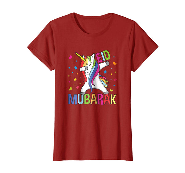 Eid Mubarak Dabbing Unicorn Arabic Muslim Islam Shirt