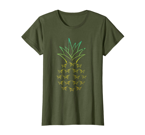 Pineapple Golden Retriever Funny T-Shirt