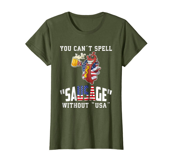 You Can't Spell Sausage Without USA T-Shirt Funny Gift