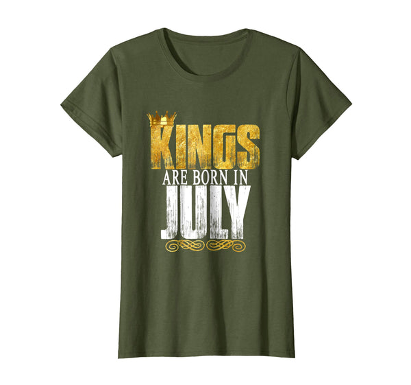 Kings Are Born In July Novelty Shirt Men's Birthday Gift