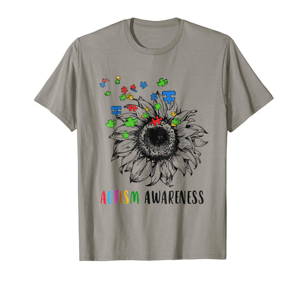 Autism Awareness Shirt Puzzle Sunflower Lover Parents Day