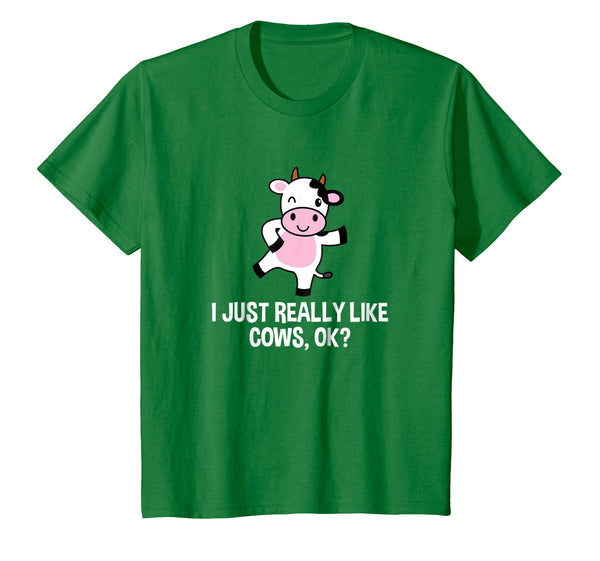 I Just Really Like Cows Ok Funny Kids Birthday Shirt Gift