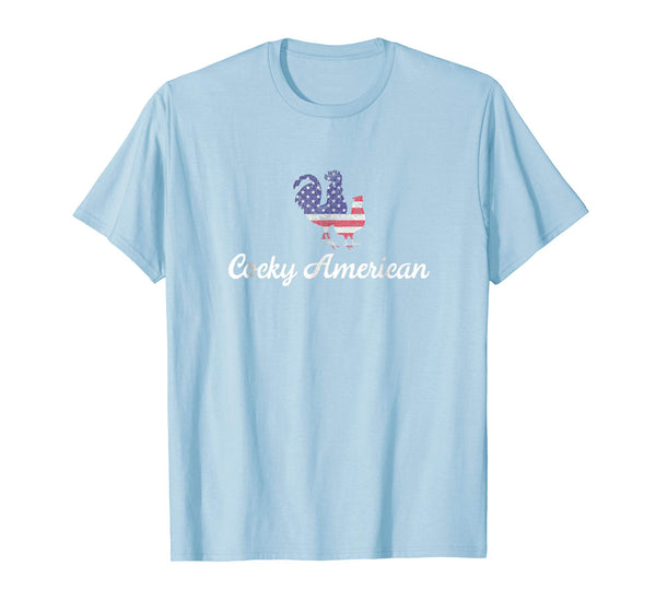 Cocky American Funny 4th Of July Chicken Lover Gift Shirt