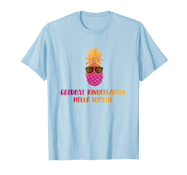 Last Day Teacher Shirt Goodbye Kindergarten Hello Summer