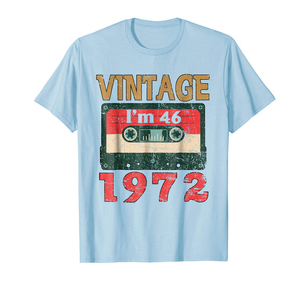 46th Birthday Gift Vintage 1972 Year Old Mixtape T-Shirt