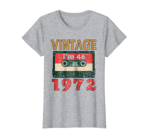 46th Birthday Gift Vintage 1972 Year Old Mixtape T-Shirt